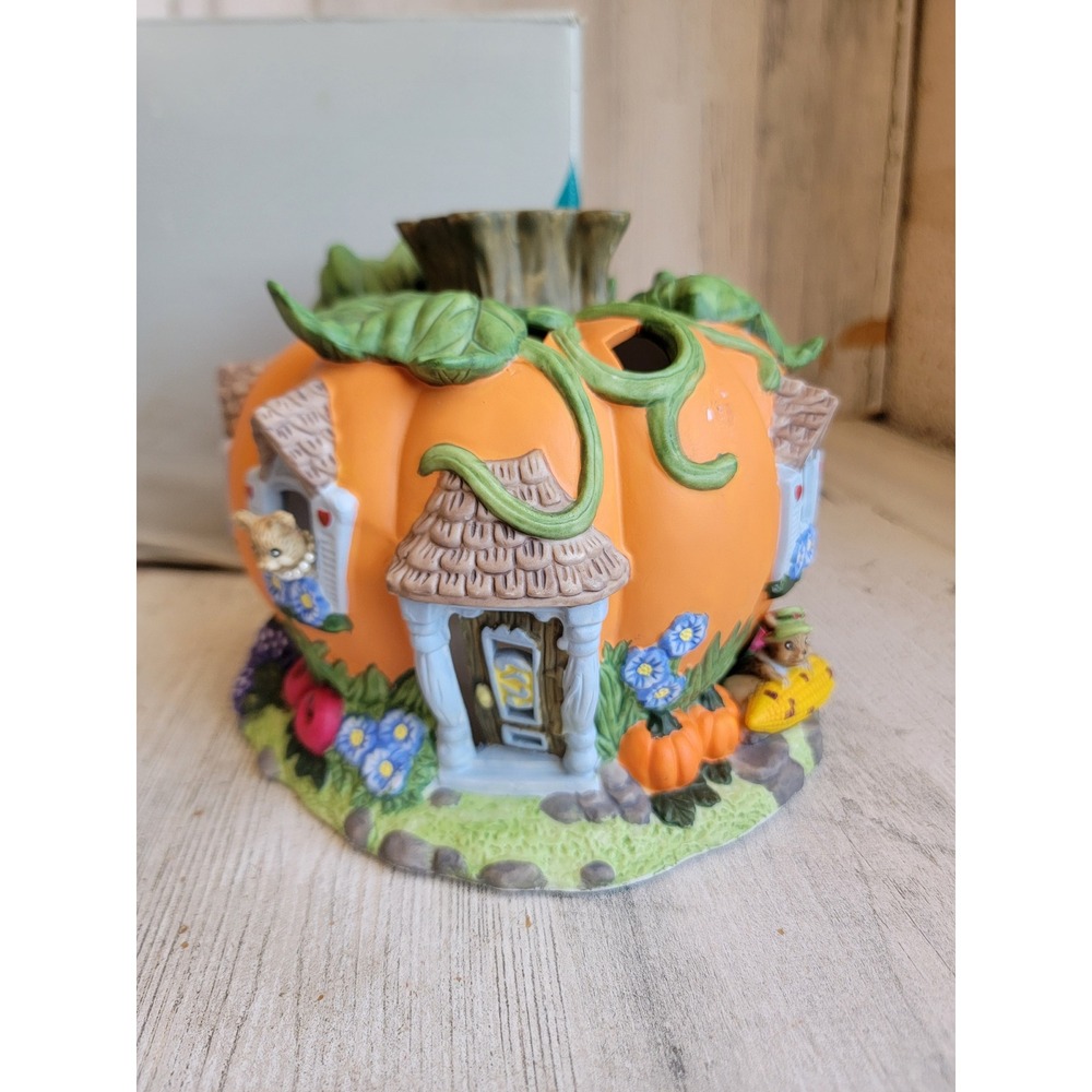 Party Lyte pumpkin tea light candle holder Halloween ceramic unique home
